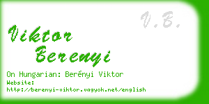 viktor berenyi business card