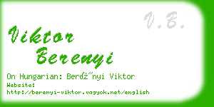 viktor berenyi business card